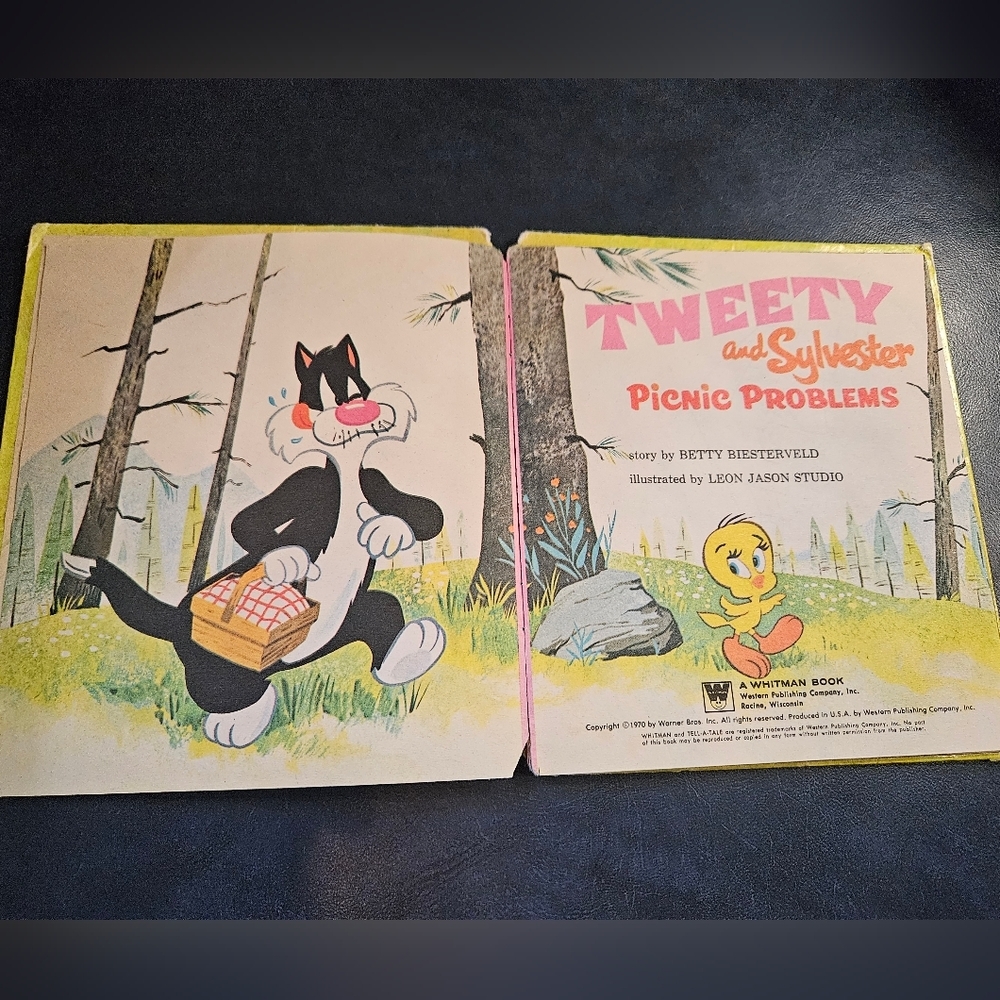 Tweety and Sylvester Picnic Problems  Hardcover book 1970 - Picture 4 of 4